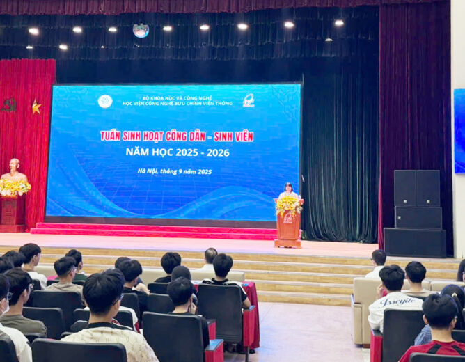 Tân sinh viên PTIT hứng khởi bước vào Tuần sinh hoạt công dân – sinh viên năm học 2025 -2026