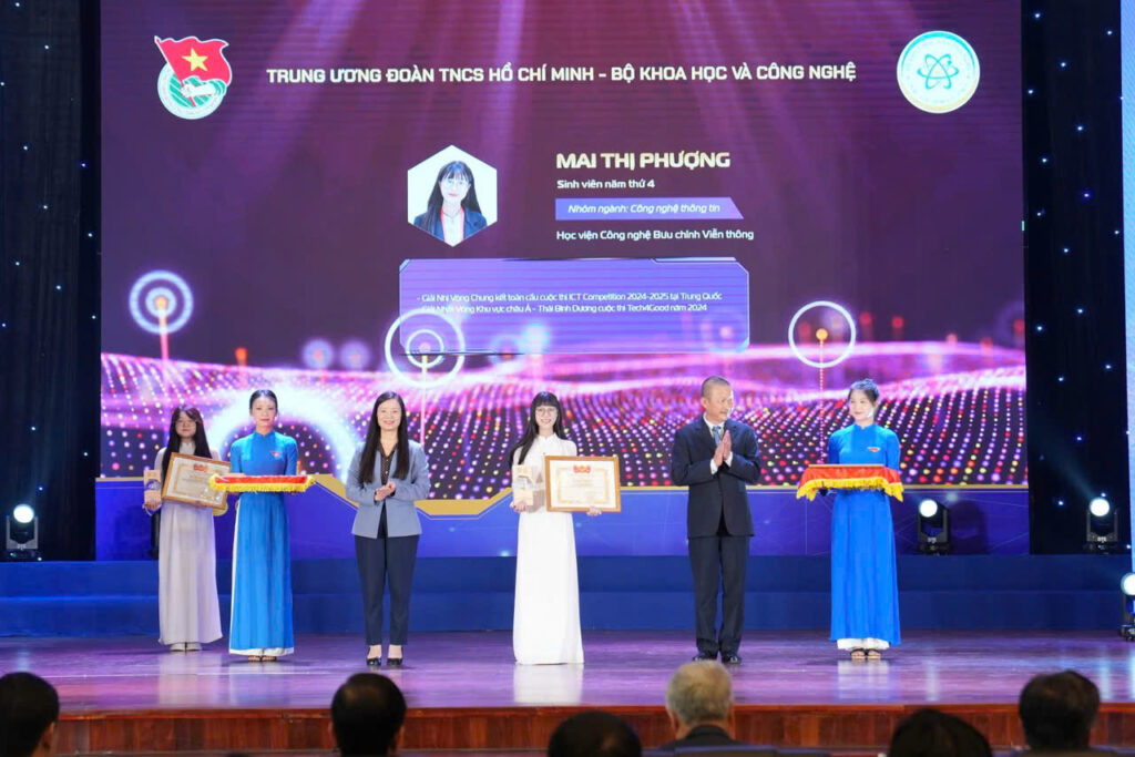 Sinh viên Học viện Công nghệ Bưu chính Viễn thông được vinh danh tại Giải thưởng Nữ sinh Khoa học Công nghệ Việt Nam 2025