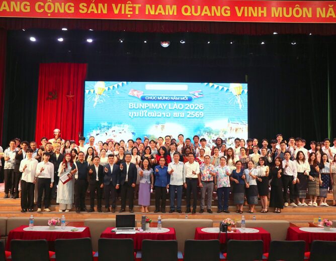 Tết Bunpimay 2026 tại Học viện Công nghệ Bưu chính Viễn thông – Gắn kết tình hữu nghị Việt Nam – Lào
