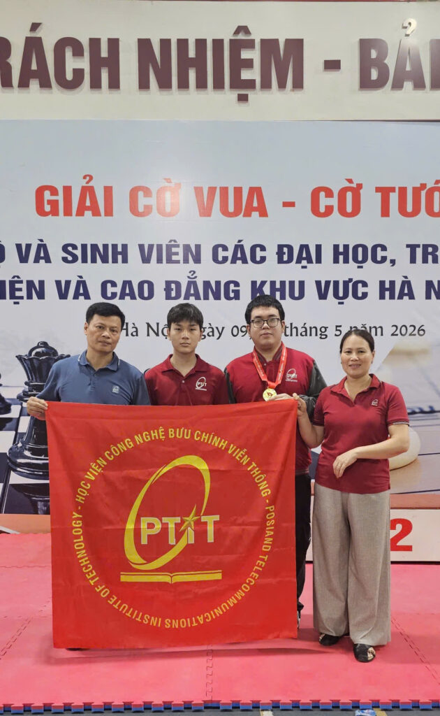 Sinh viên PTIT giành Huy chương Vàng tại giải Cờ vua sinh viên Hà Nội 2026