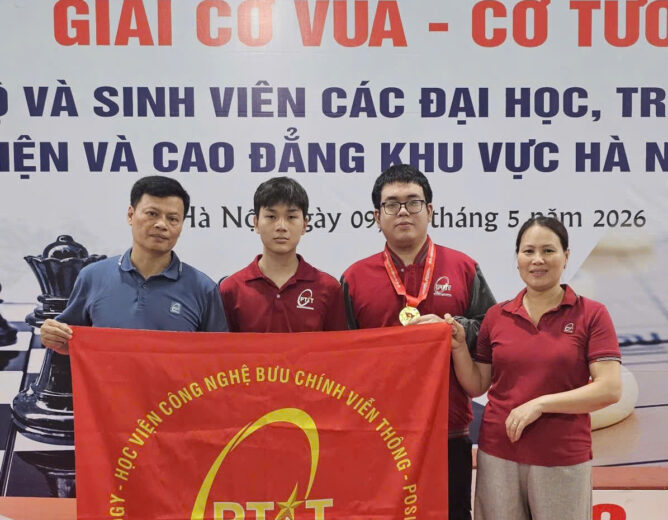 Sinh viên PTIT giành Huy chương Vàng tại giải Cờ vua sinh viên Hà Nội 2026