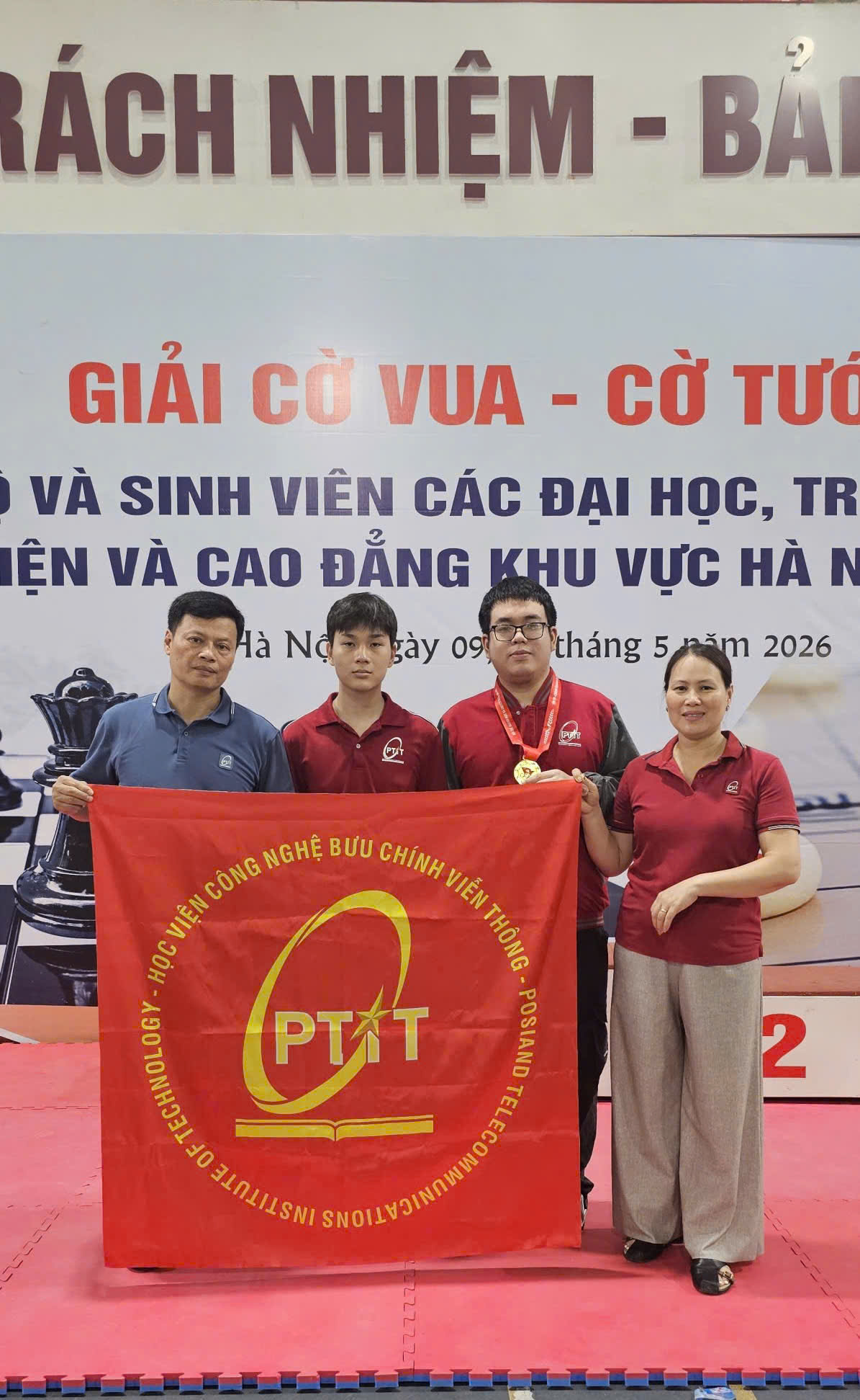 Sinh viên PTIT giành Huy chương Vàng tại giải Cờ vua sinh viên Hà Nội 2026