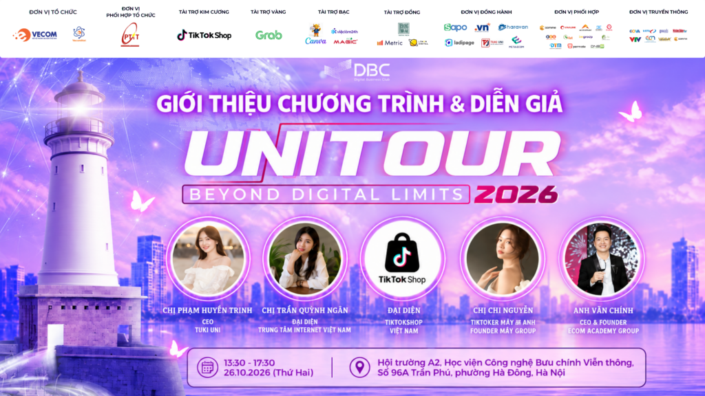 UNITOUR 2026 – “Vượt giới hạn số, kiến tạo tương lai” đến với sinh viên PTIT ngày 26/10/2026