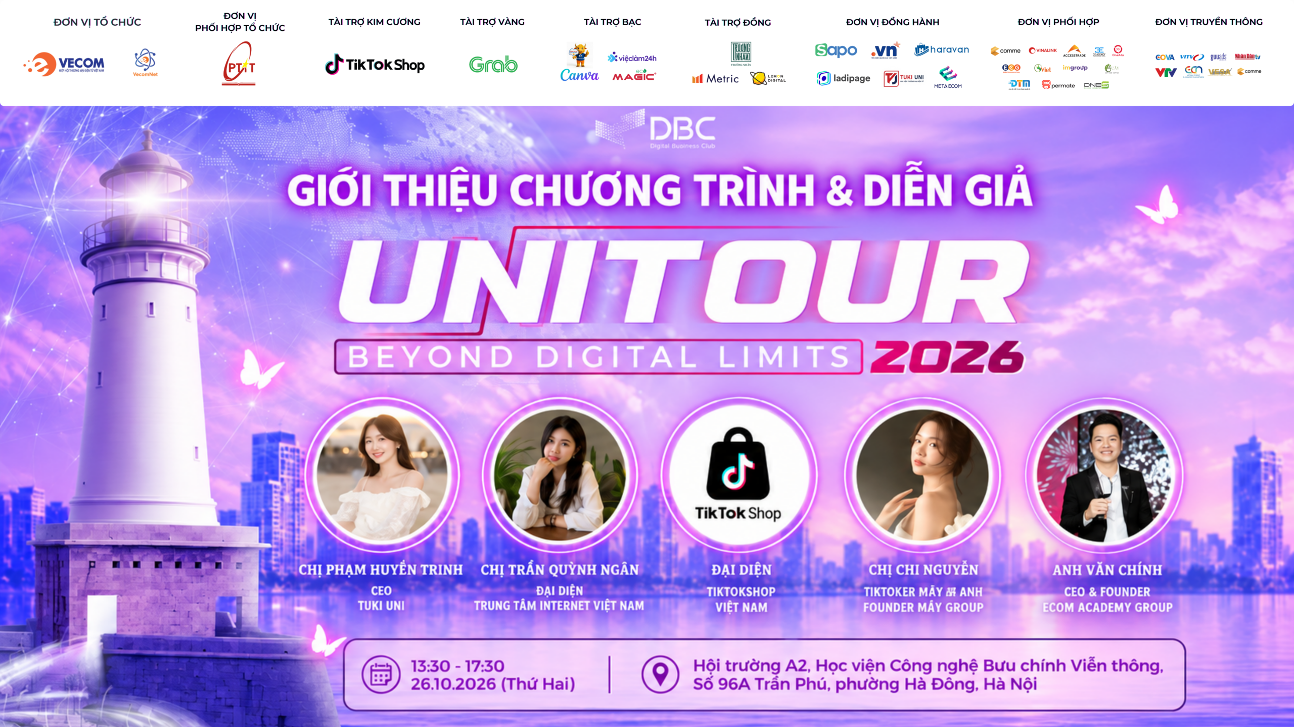 UNITOUR 2026 – “Vượt giới hạn số, kiến tạo tương lai” đến với sinh viên PTIT ngày 26/10/2026